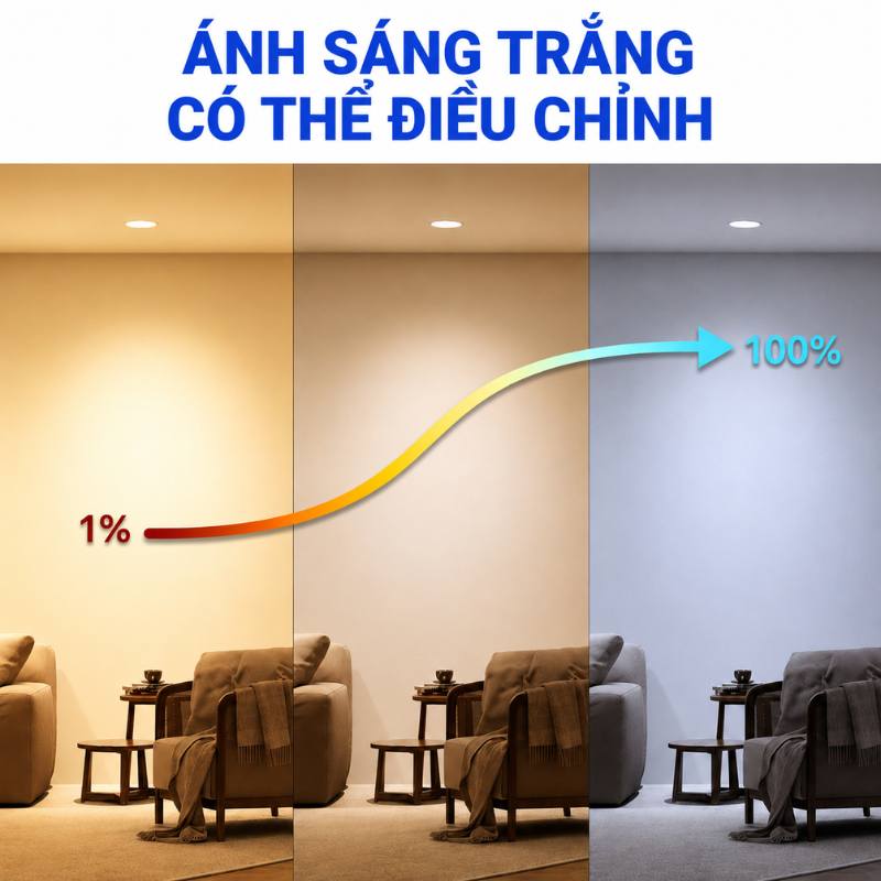 den-am-tran-wiz-downlight-5-inch-11w-4 Đèn âm trần Wiz Downlight RGB 5 inch 11W