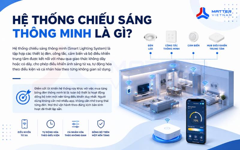 Hệ thống chiếu sáng thông minh là gì?