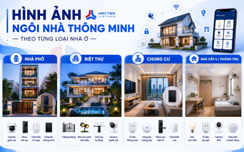 Hình ảnh ngôi nhà thông minh theo từng loại nhà ở