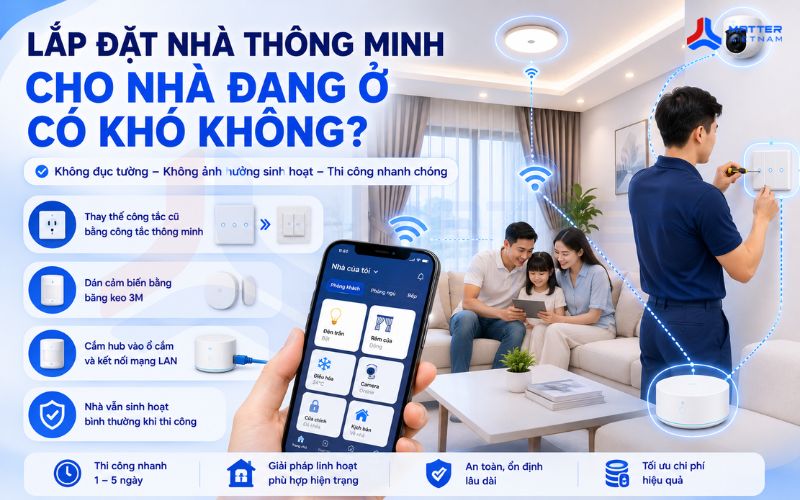 Lắp đặt nhà thông minh cho nhà đang ở có khó không?