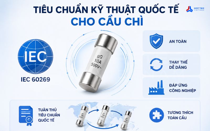 Tiêu chuẩn kỹ thuật quốc tế cho cầu chì