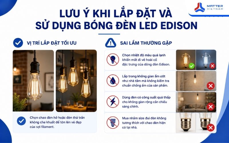 Lưu ý khi lắp đặt và sử dụng