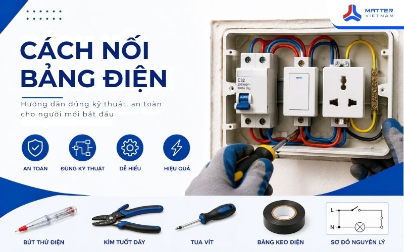 Cách nối bảng điện đúng kỹ thuật, an toàn cho người mới bắt đầu