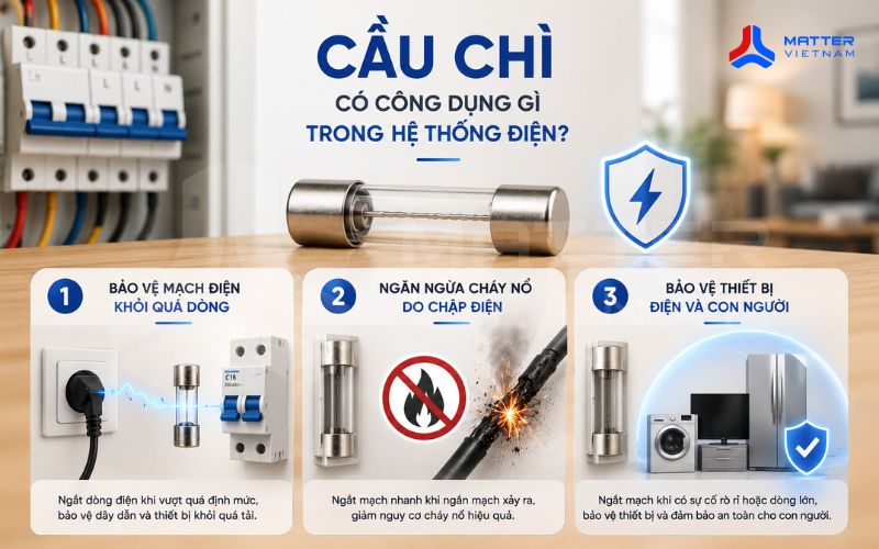 Cầu chì có công dụng gì trong hệ thống điện?