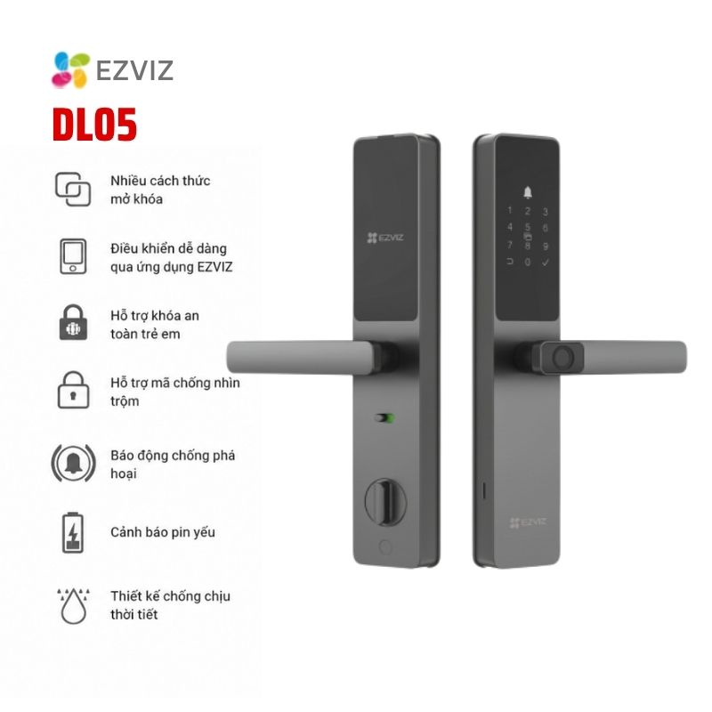 Kh&oacute;a th&ocirc;ng minh Ezviz DL05 (CS-DL05-R200-WBCP-GR)