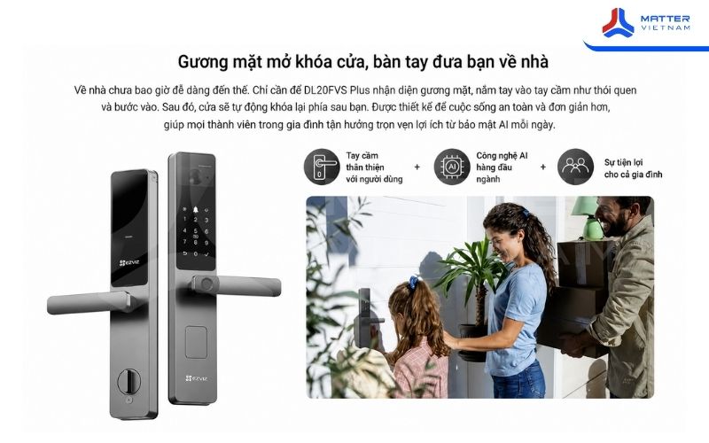 Khóa thông minh Ezviz DL20FVS Plus Lõi 6068