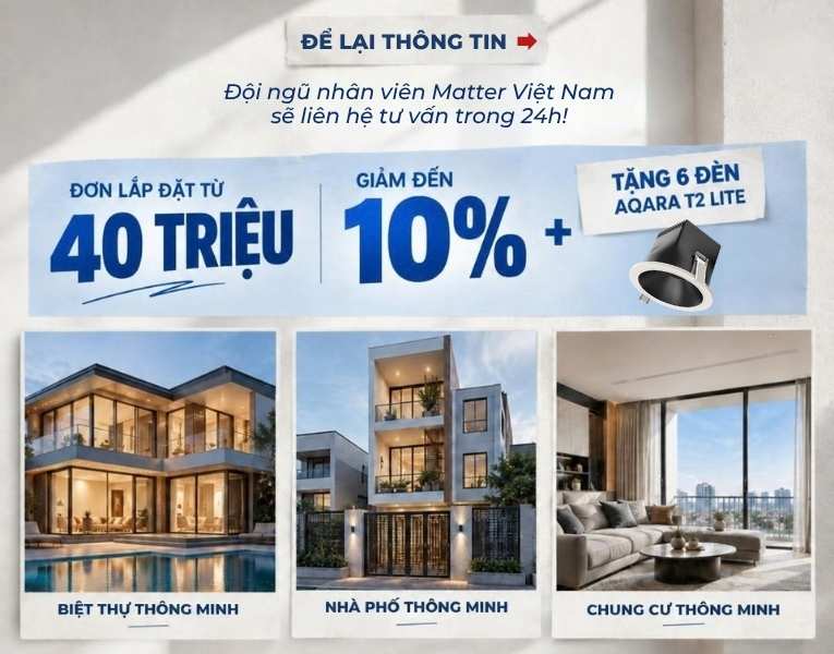 Thi c&ocirc;ng nh&agrave; th&ocirc;ng minh trọn g&oacute;i tại Matter Việt Nam ở TP.HCM.