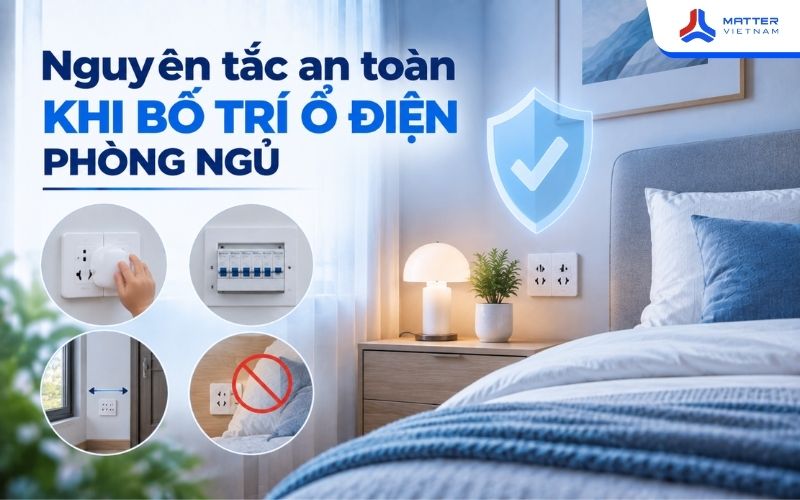 Nguyên tắc an toàn khi bố trí ổ điện phòng ngủ