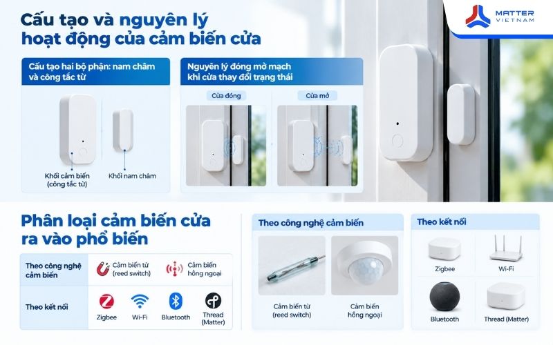 Cấu tạo và nguyên lý hoạt động của cảm biến cửa