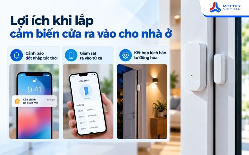 Lợi ích khi lắp cảm biến cửa ra vào cho nhà ở
