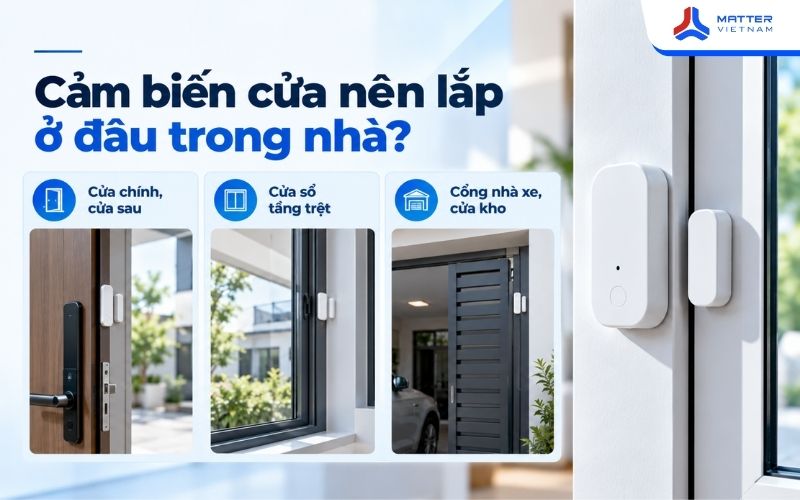 Cảm biến cửa nên lắp ở đâu trong nhà?