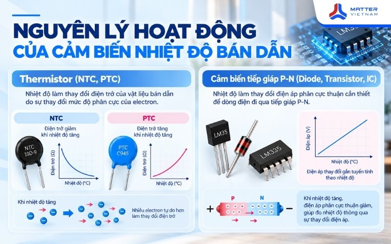 Nguyên lý hoạt động của cảm biến nhiệt độ bán dẫn