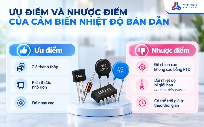 Ưu điểm và nhược điểm của cảm biến nhiệt độ bán dẫn