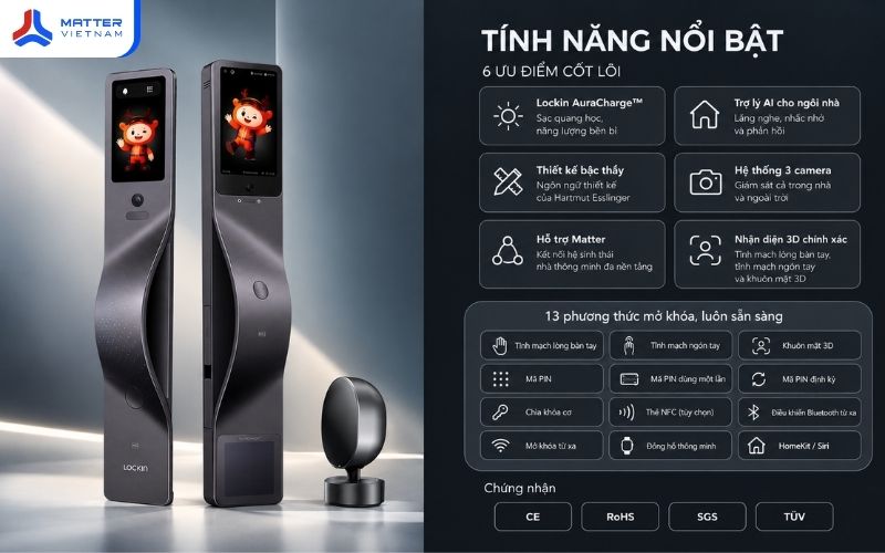 Tính năng nổi bật của khoá Lockin V7 Max